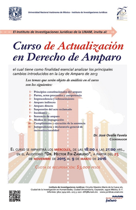 Curso de actualización en derecho de amparo 2016